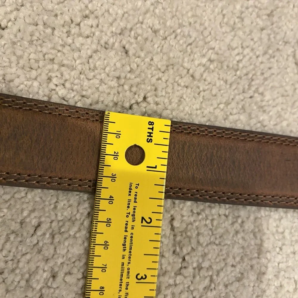NWOT Cody James Men’s Berry Edge Brown Belt W/Idyllwind Long Horn Buckle Size 36